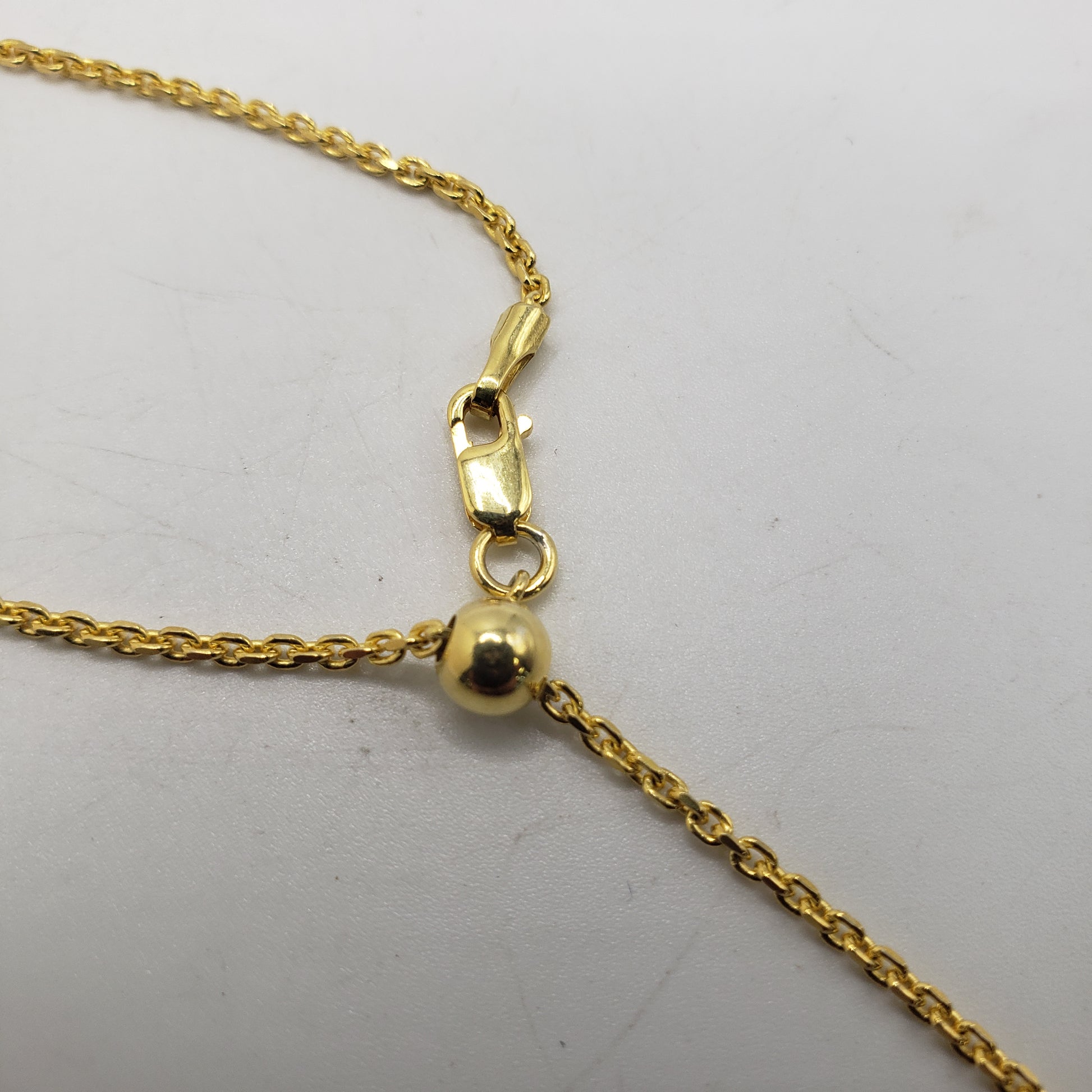 20 Inch Gold Vermeil Small Chain Adjustable.