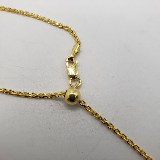 20 Inch Gold Vermeil Small Chain Adjustable.