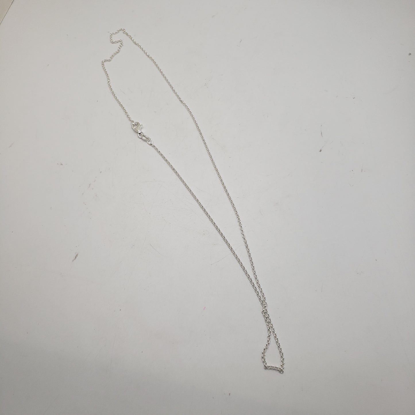 20 Inch Sterling Silver Round Link Chain.