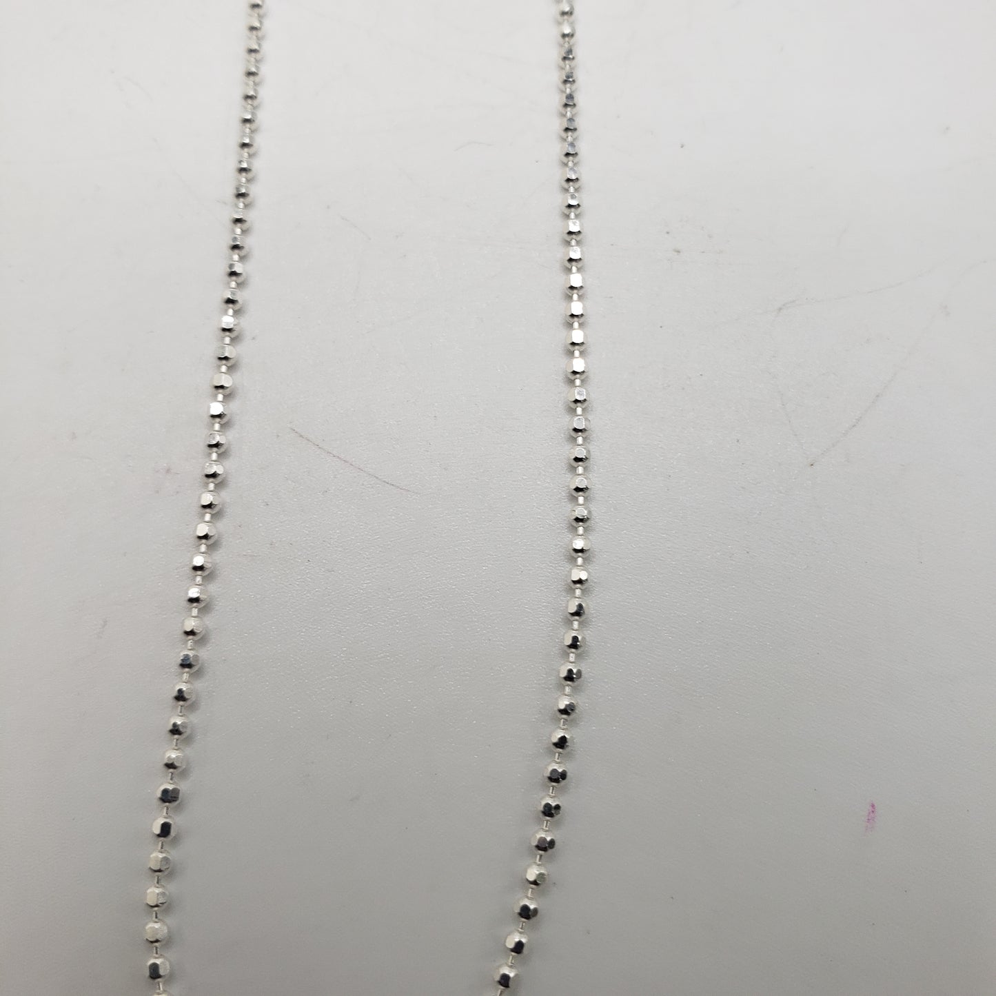 20in Sterling Silver Small Ball Chain Faceted.