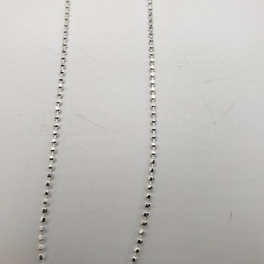 20in Sterling Silver Small Ball Chain Faceted.