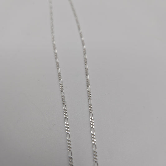 20 Inch Sterling Silver Small Figaro Chain.