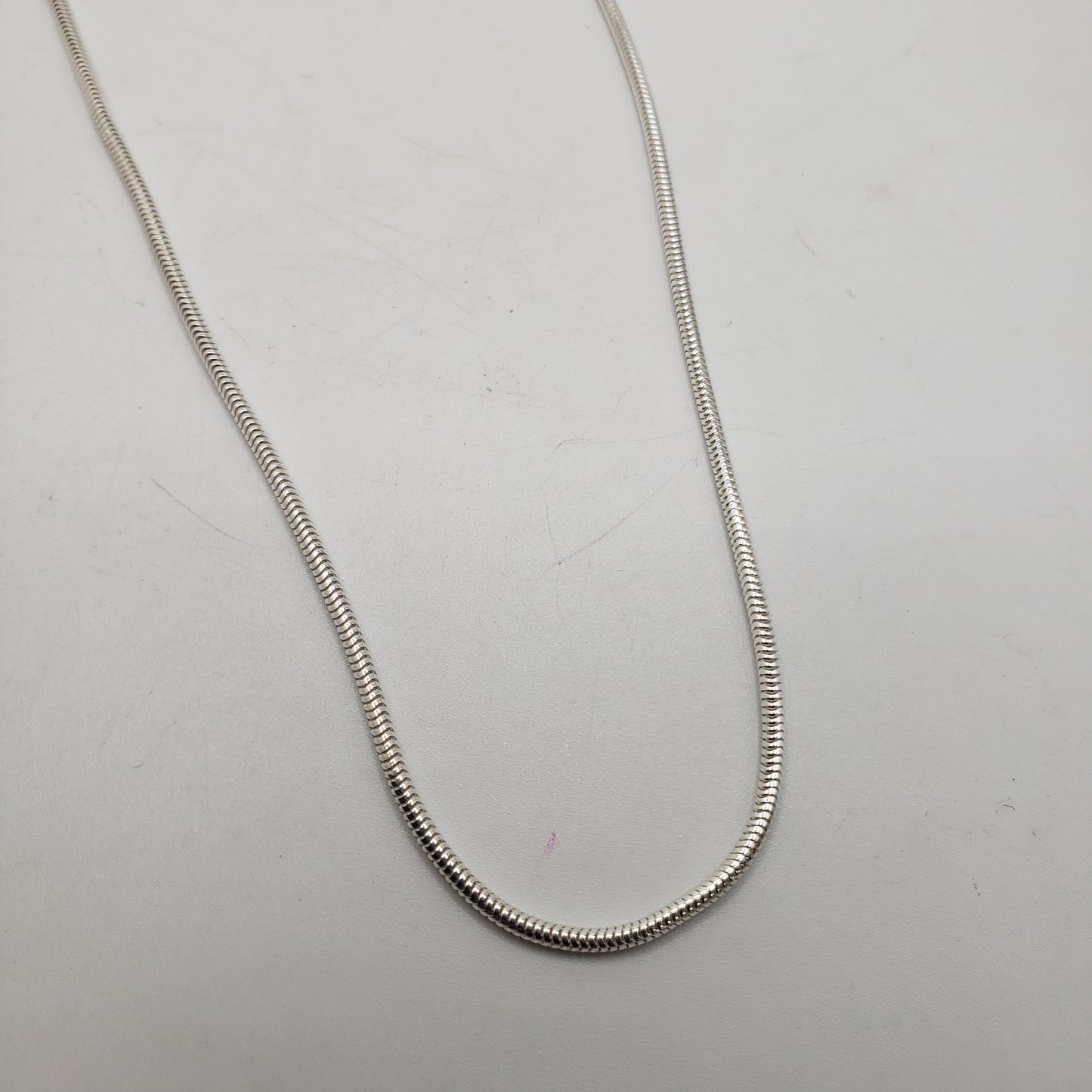 20 Inches Sterling Silver Snake Chain.