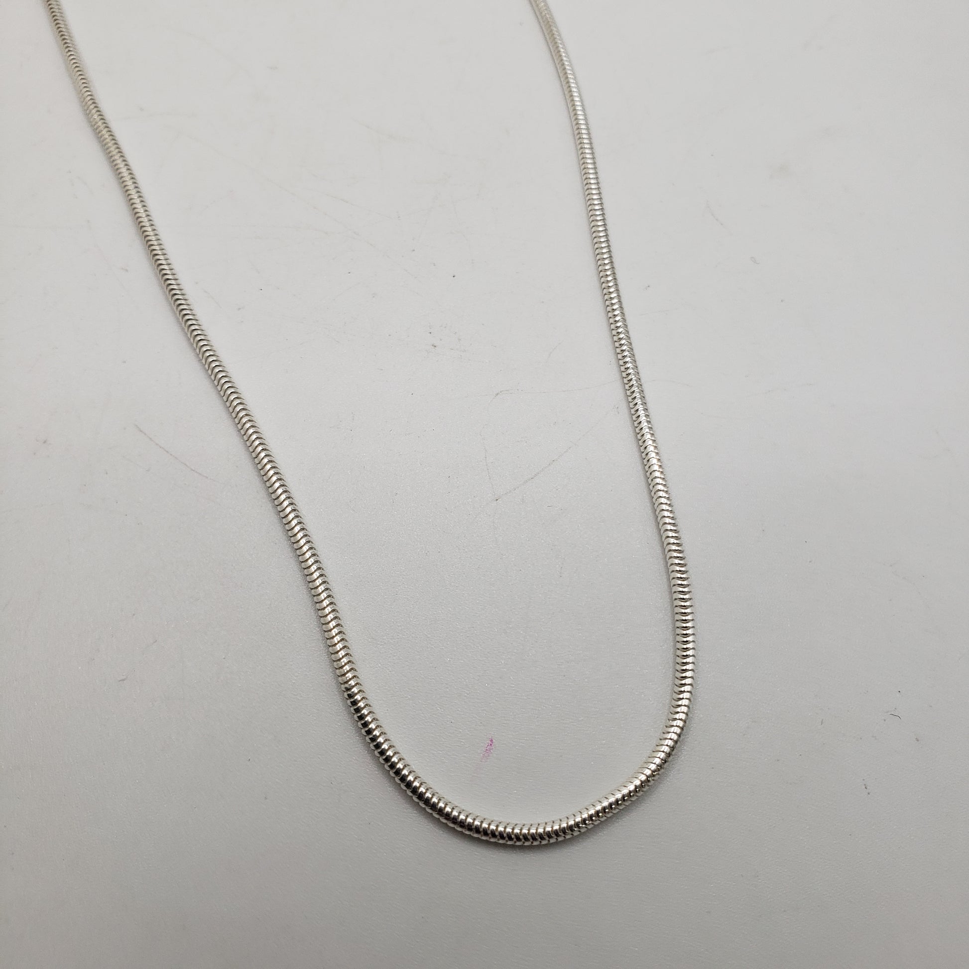 20 Inches Sterling Silver Snake Chain.