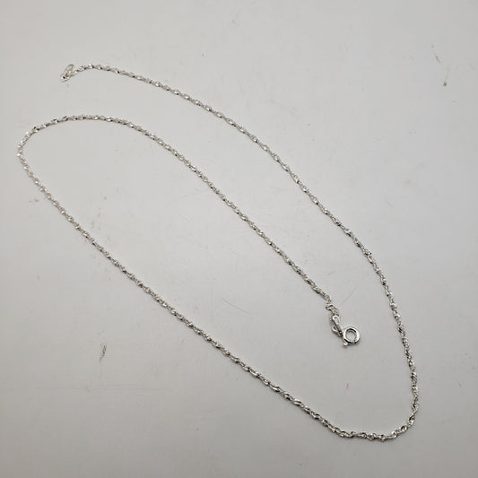 20 Inch Sterling Silver Thin Rope Chain.