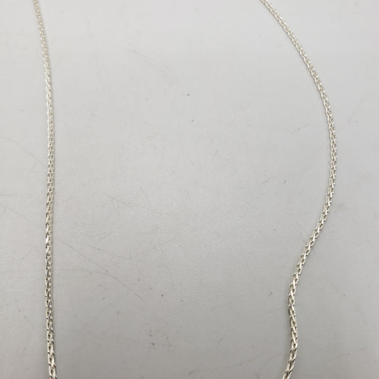 20 Inch Sterling Silver Wheat Chain.