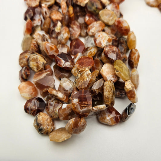 20mm Strand Of Brandy Opal Faceted Chunk Beads.