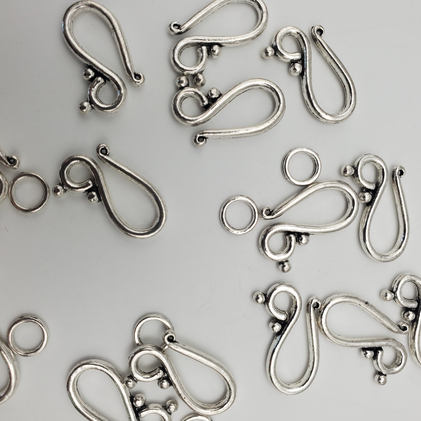 20mm Pewter Hook and Ring Clasp.