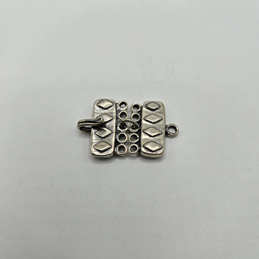 20mm Sterling Silver Five Strand Toggle Clasp.