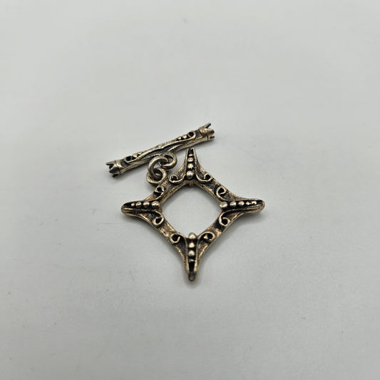 20mm Sterling Silver Ornate Toggle Clasp.