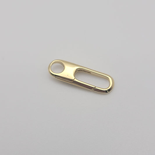 20mm Vermeil Paper Clip Clasp with Ring.