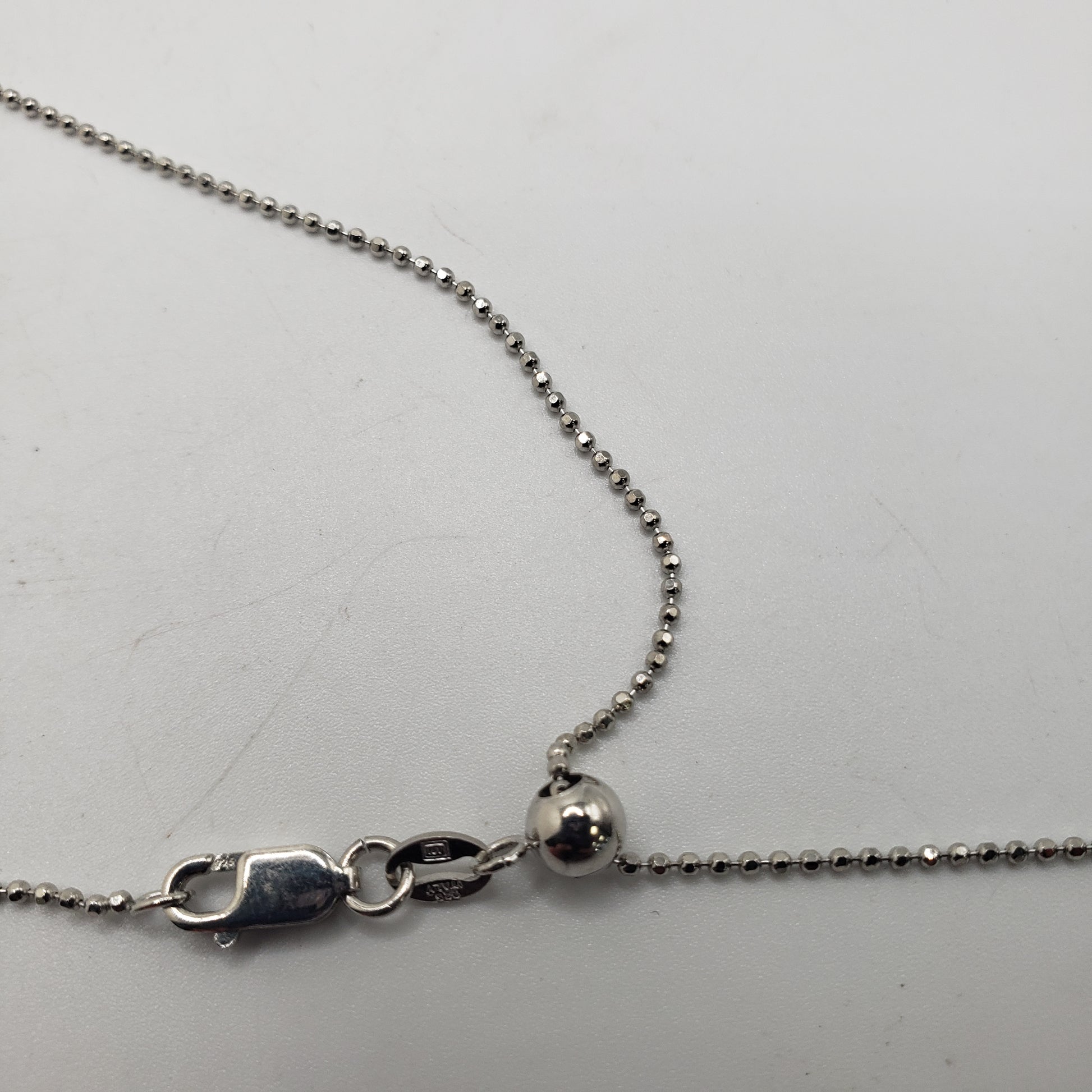 22i Inch Dark Vermeil Small Ball Chain Faceted Adjustable.