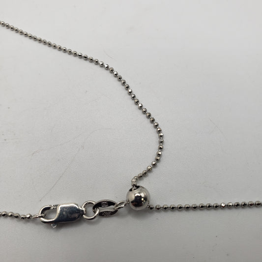 22i Inch Dark Vermeil Small Ball Chain Faceted Adjustable.