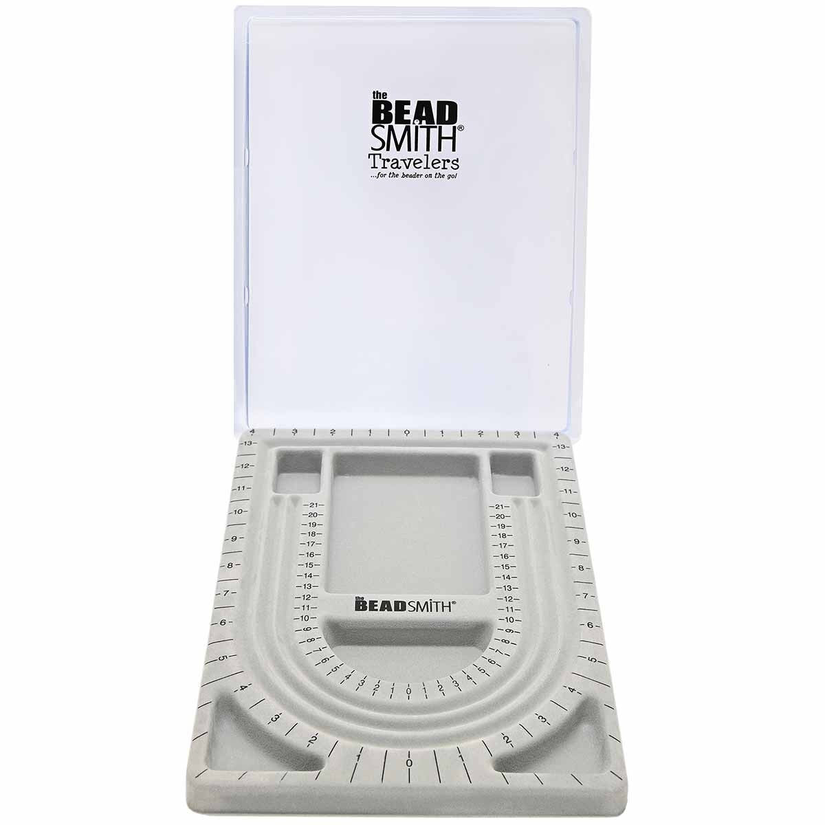 28" FLOCKED BEAD BOARD WITH LID.