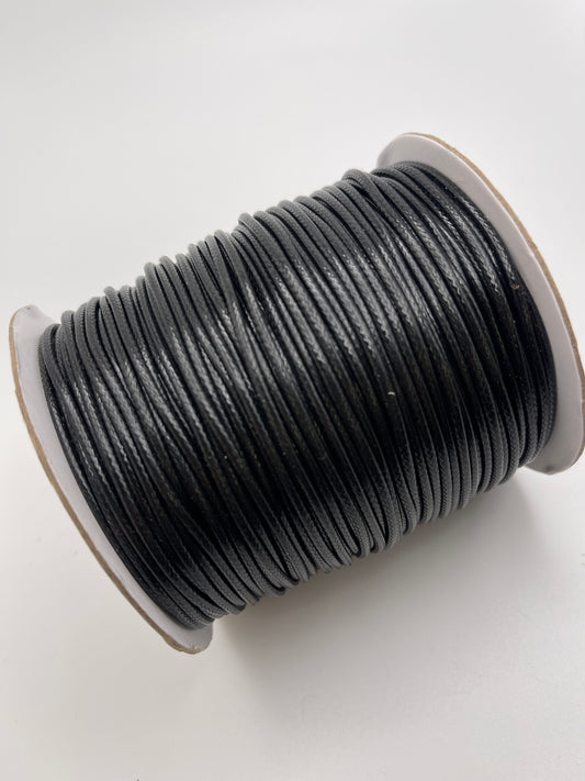 2mm Black Cord Sold Per Foot.