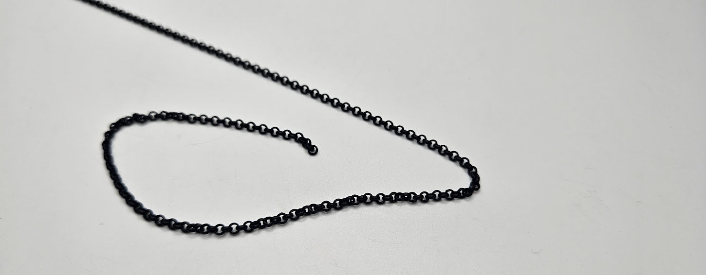 2mm Black Rolo Chain.
