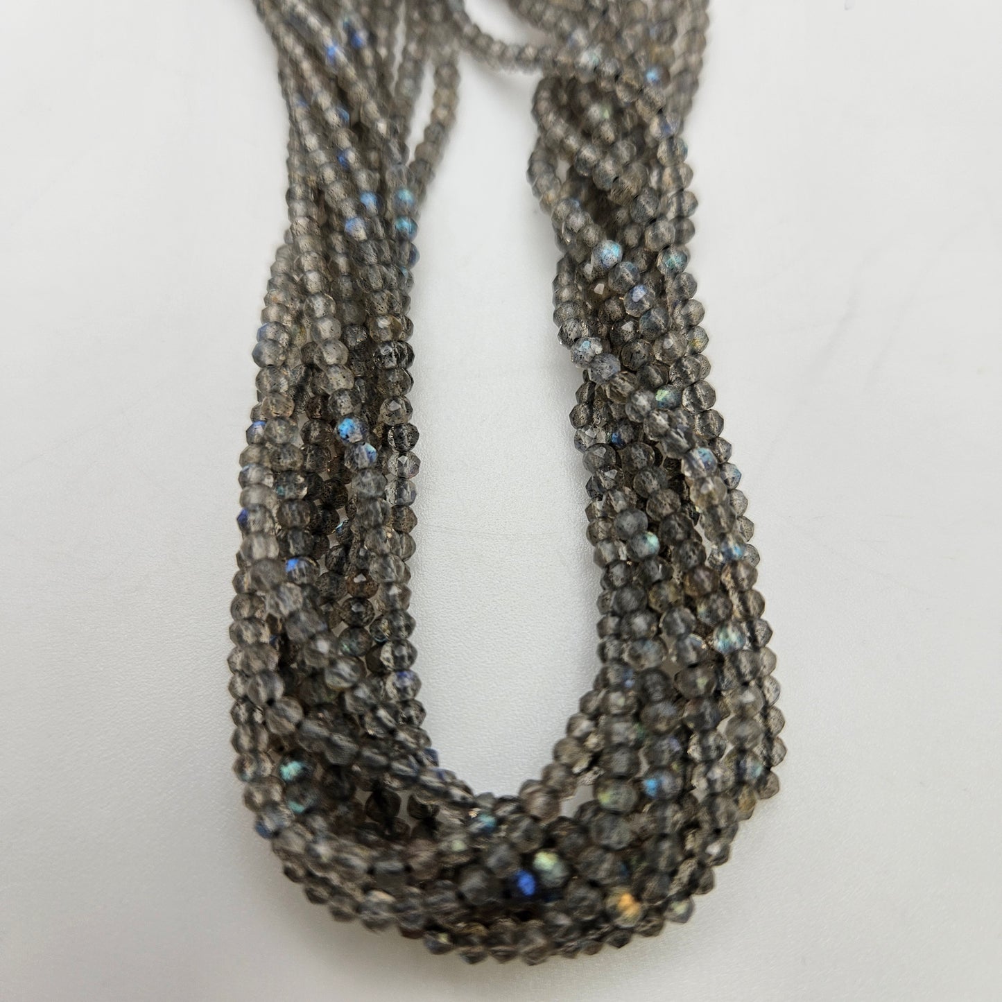 2mm Labradorite Rondelle Faceted.