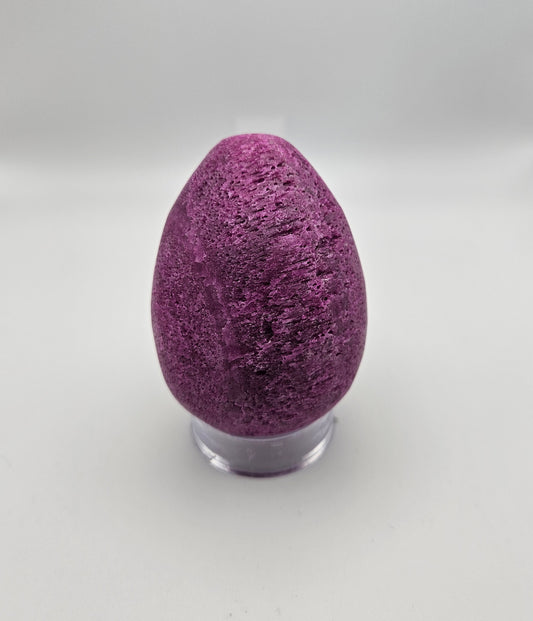 3.5 inch Lab Created Ruby Gemstone Egg.