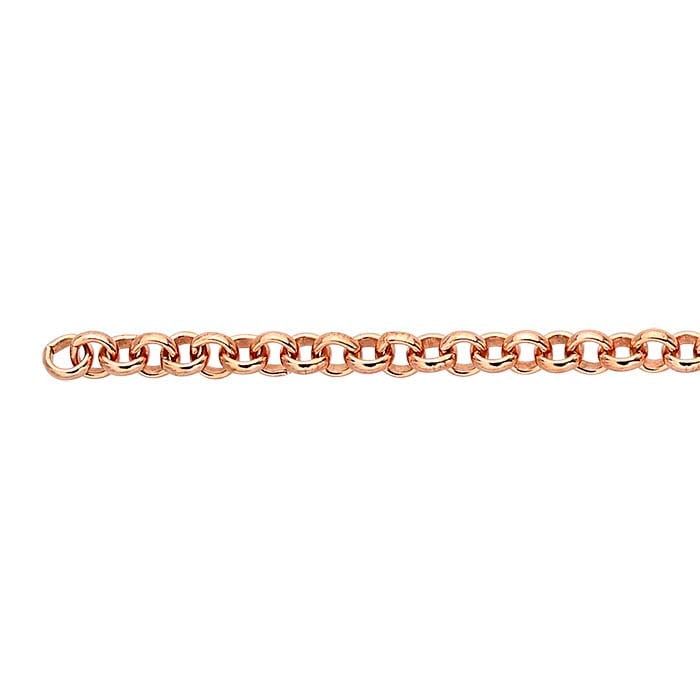 3.5mm Copper Rolo Chain By the Foot.