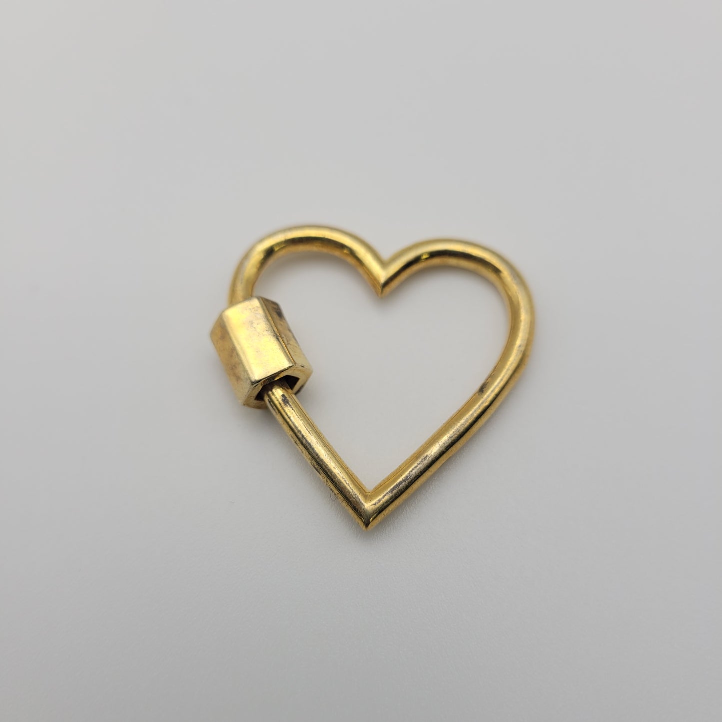 30mm Vermeil and Sterling Silver Heart Twist Clasp.