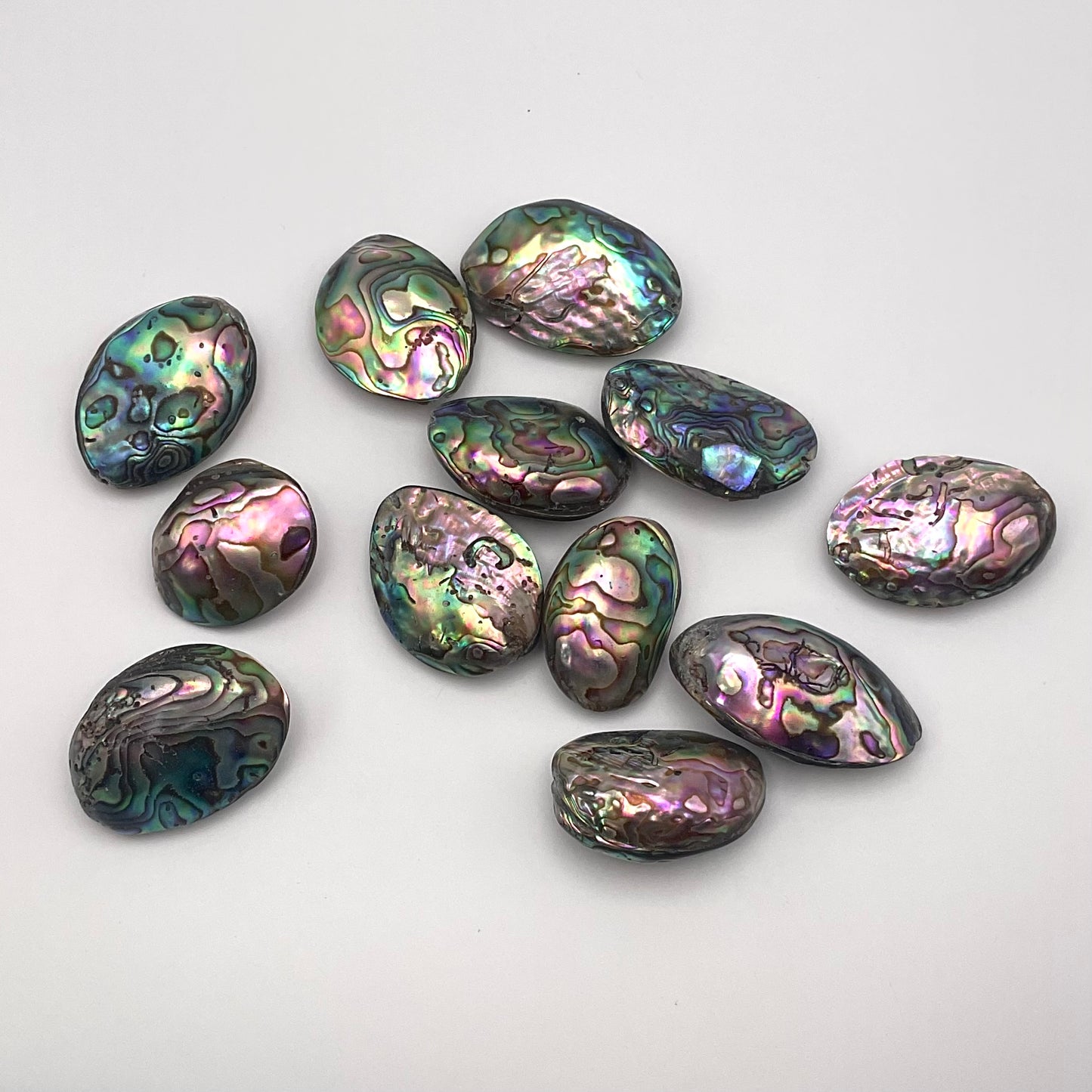 38mm Abalone Shell Oval Smooth Single Bead.