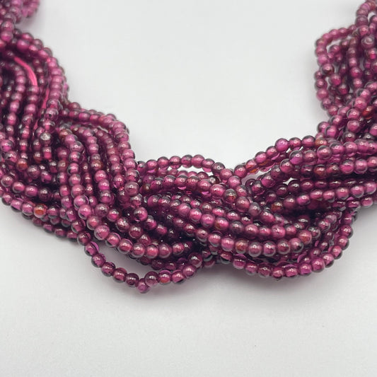 2mm Garnet Round Smooth Strand