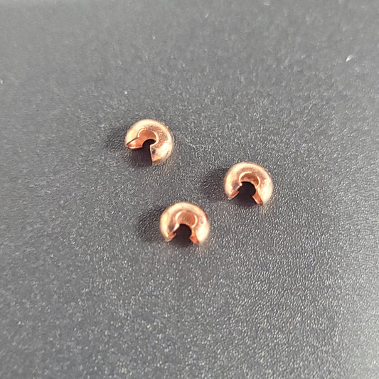 3MM CRIMP BEAD COVER COPPER PLATED.