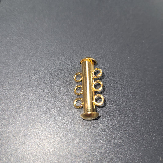 3 STRAND CLASP MULTI STRAND 21MM GOLD PLATED.