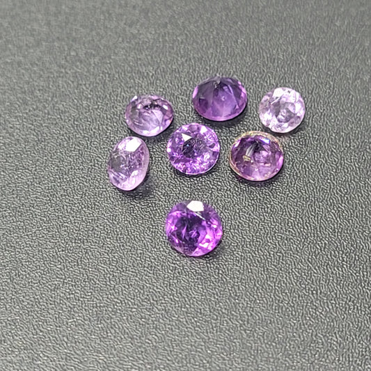 3mm Amethyst Round Cut Sold Individually.