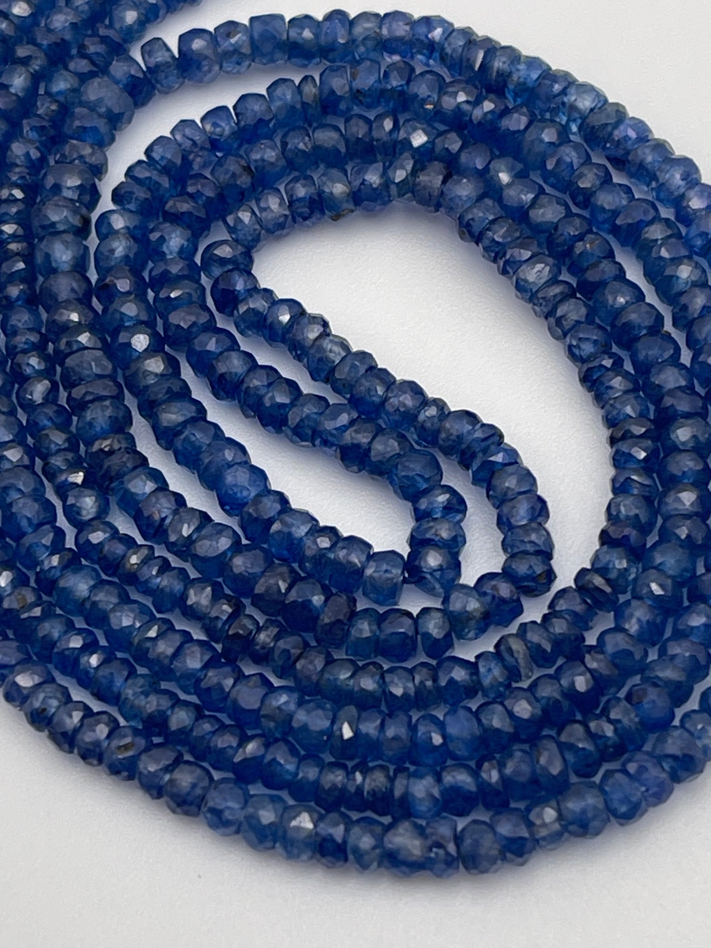 3mm Blue Sapphire Faceted Rondell AAA 2.
