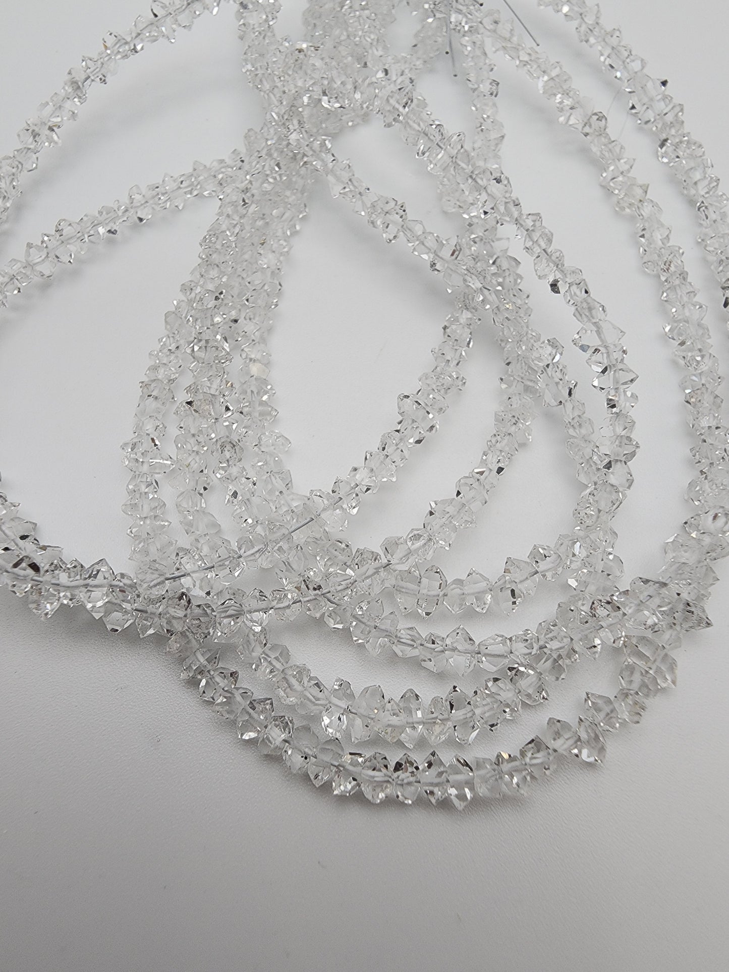 3mm Herkimer Diamond Bead Strand.