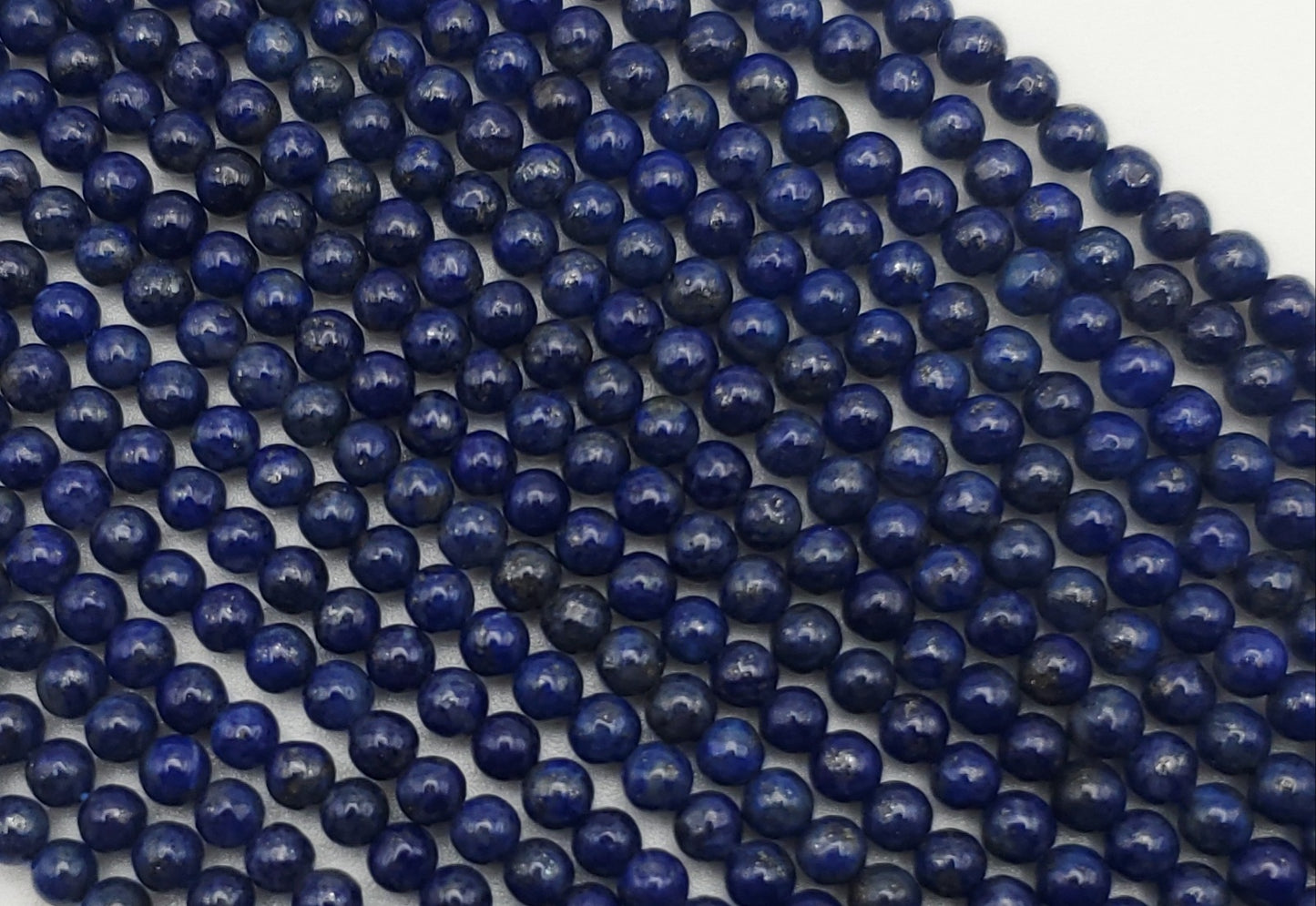 3mm Lapis Lazuli Round Bead Strand.