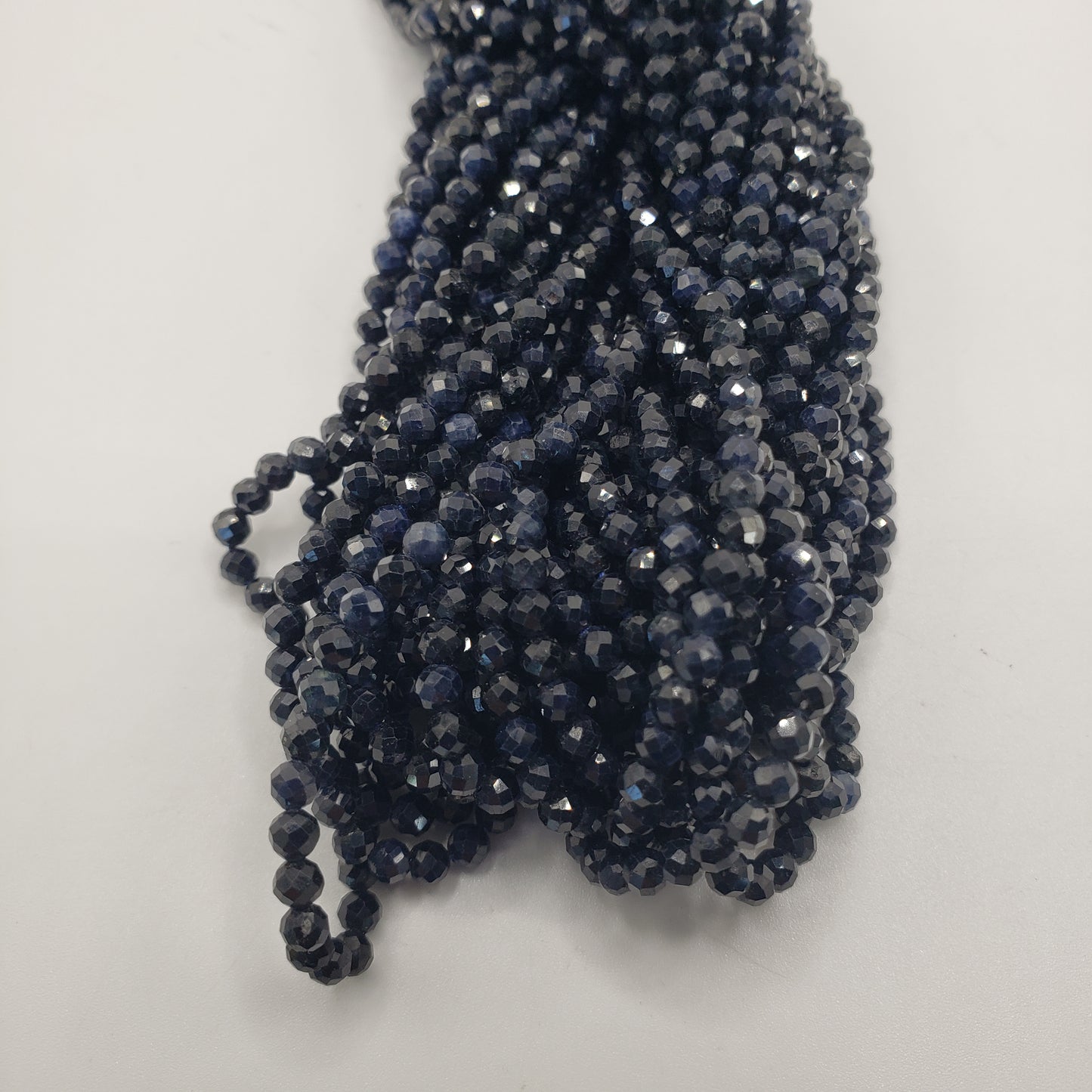 3mm Sapphire Faceted Bead.