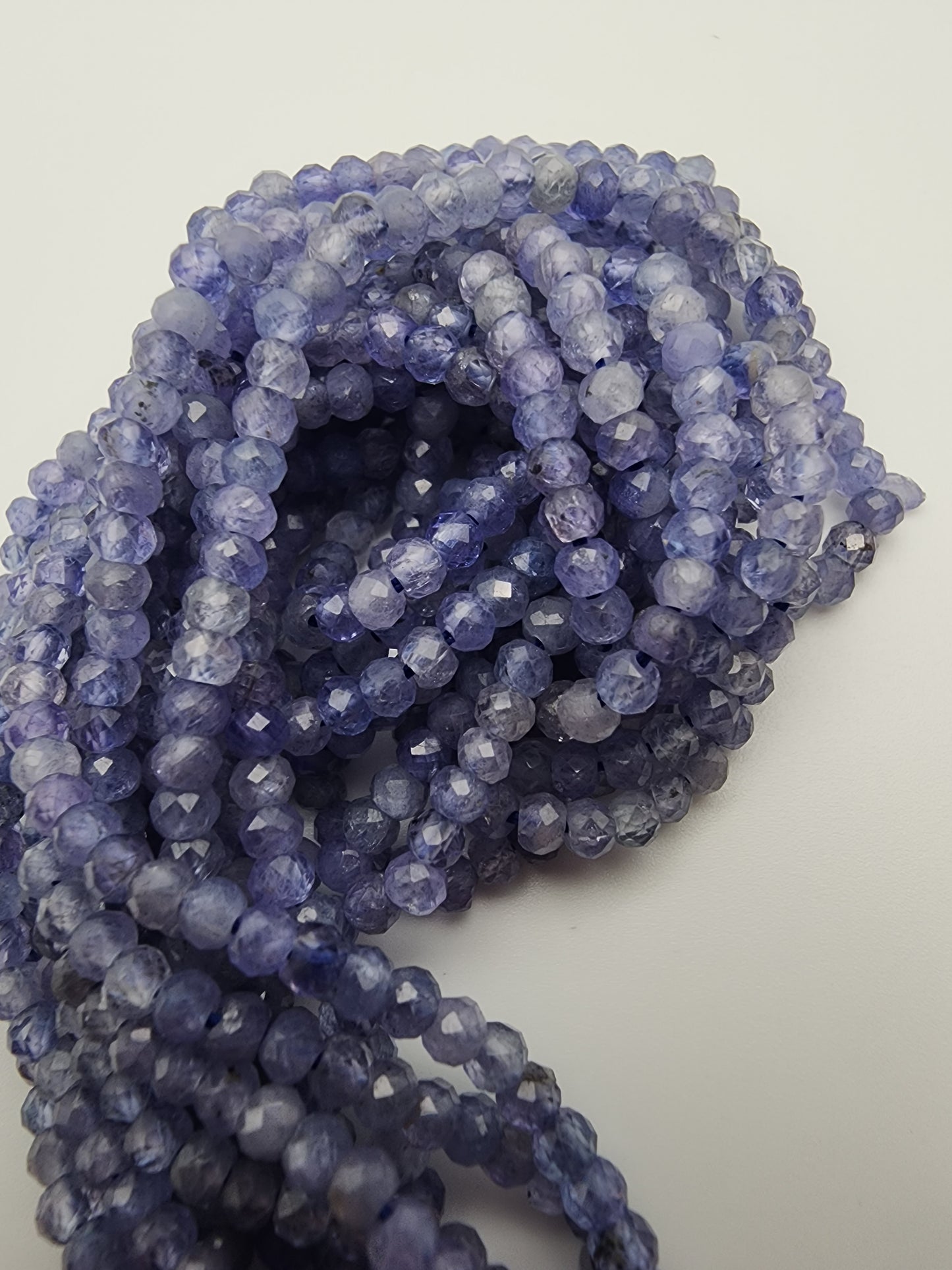3mm Tanzanite Faceted Bead Strand.