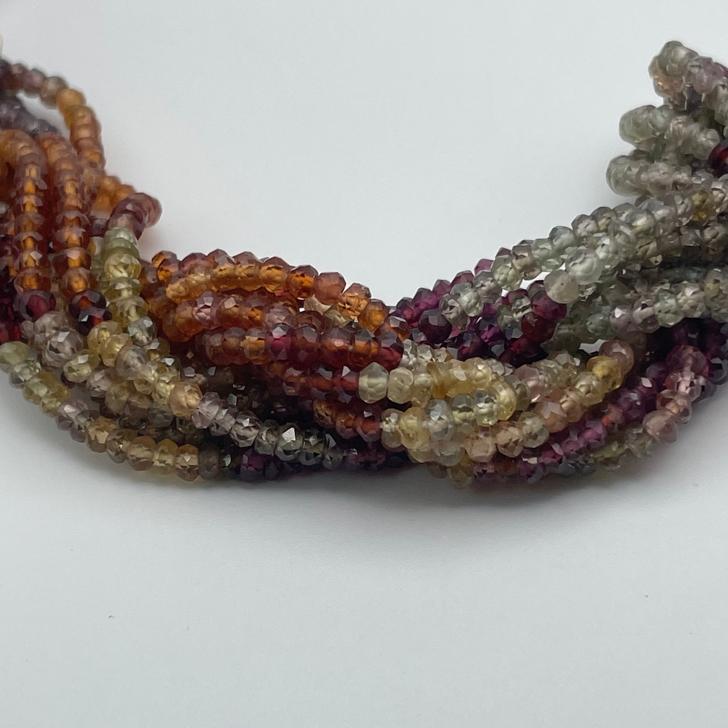 3mm Tundra Sapphire Rondelle Faceted Bead Strand.