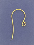 Per Pair Medium size Vermeil Ear Wire 1 1/4 Inch