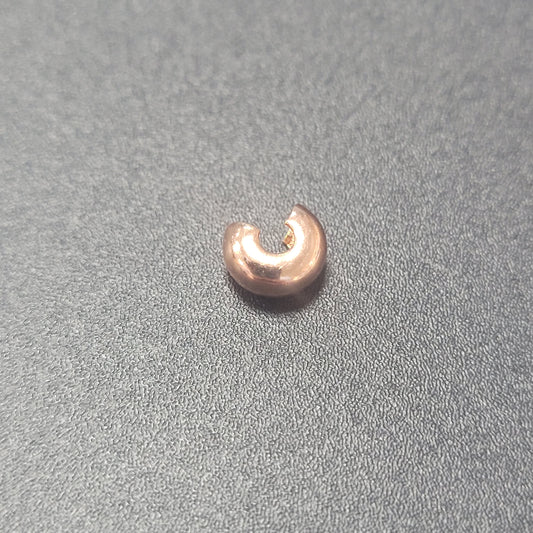 4MM CRIMP BEAD COVER COPPER PLATED SOLD INDIVIDUALLY.