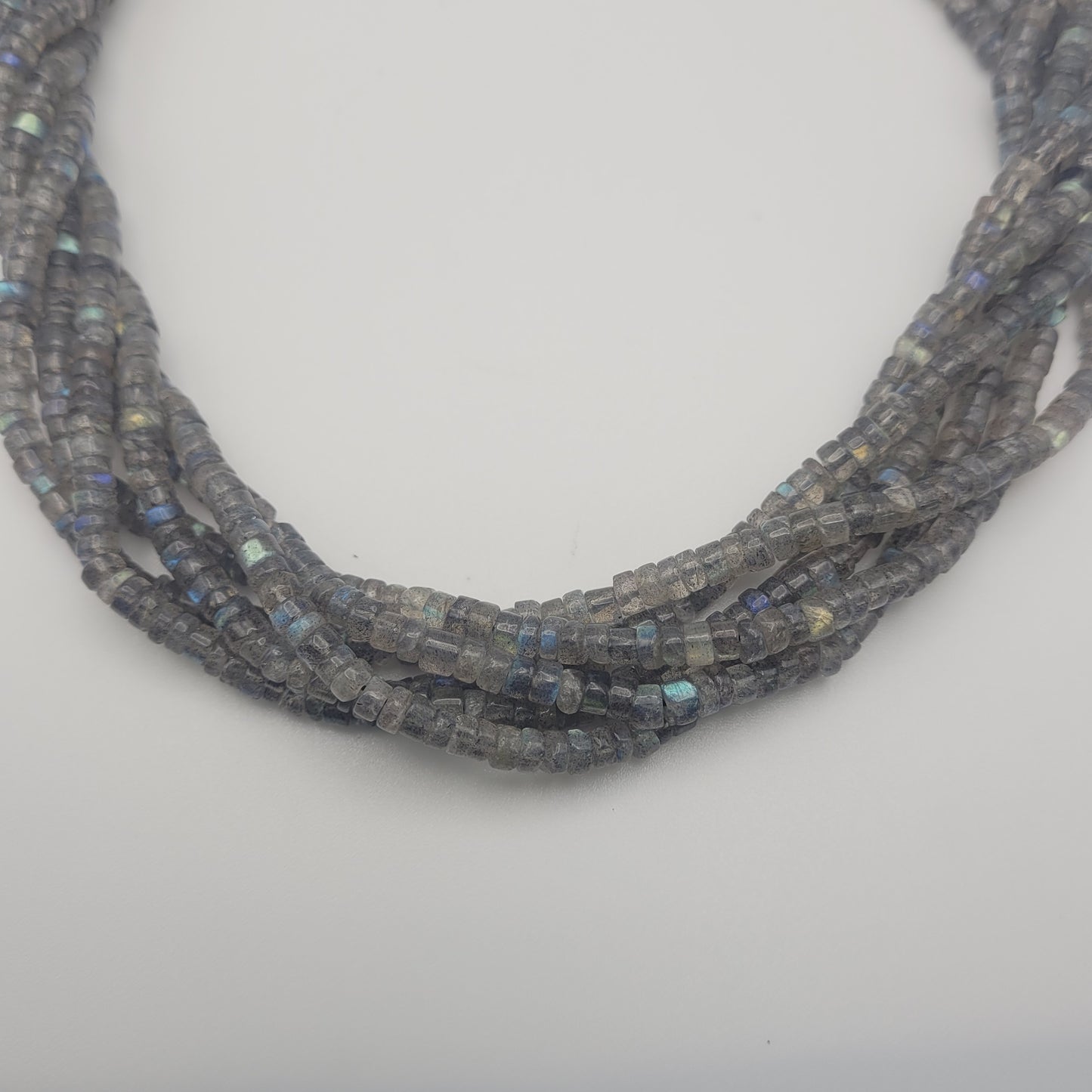 4mm Labradorite Rondelle Bead Strand.