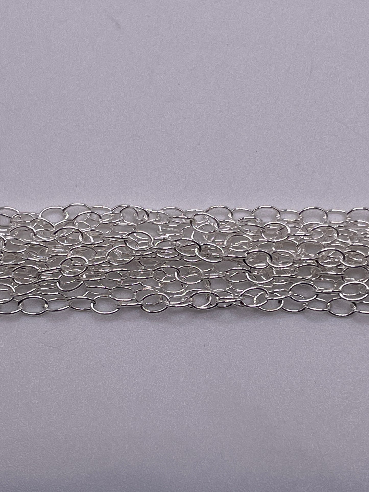 4mm Cable Chain Sterling Silver Sold By The Foot.