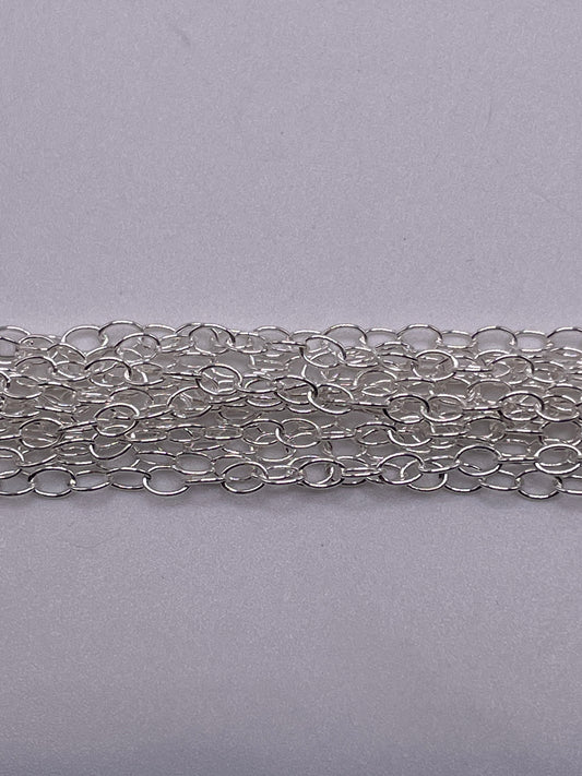 4mm Cable Chain Sterling Silver Sold By The Foot.