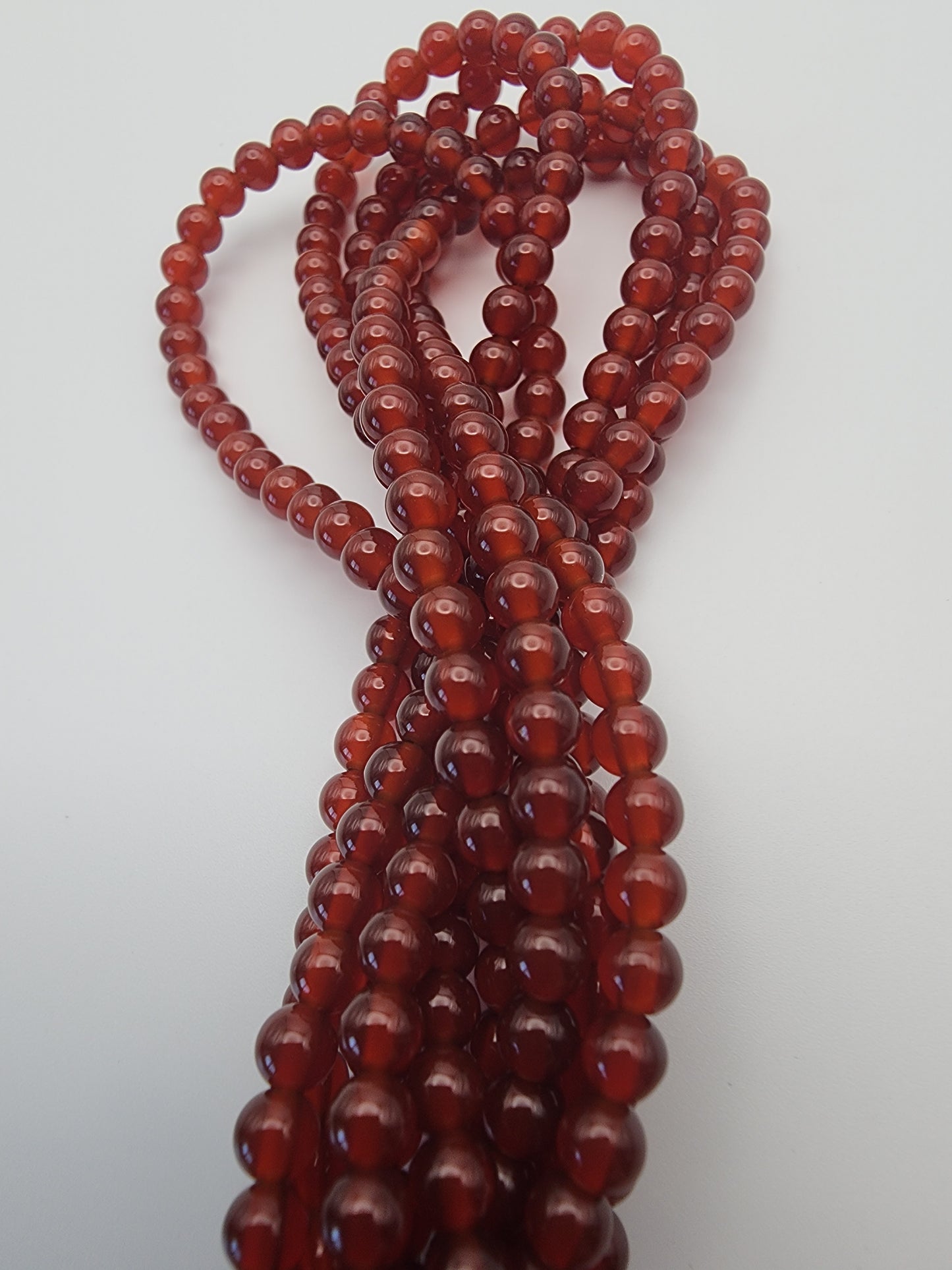 4mm Carnelian Round Bead Strand.