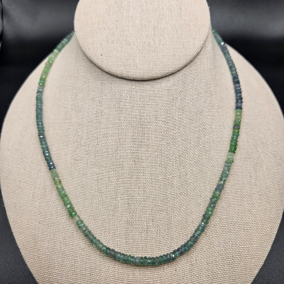 4mm Faceted Kornerupine Rondelle Bead Strand.