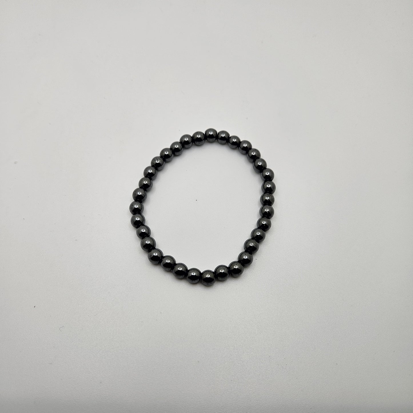 4mm Hematite Stretch Bracelet.