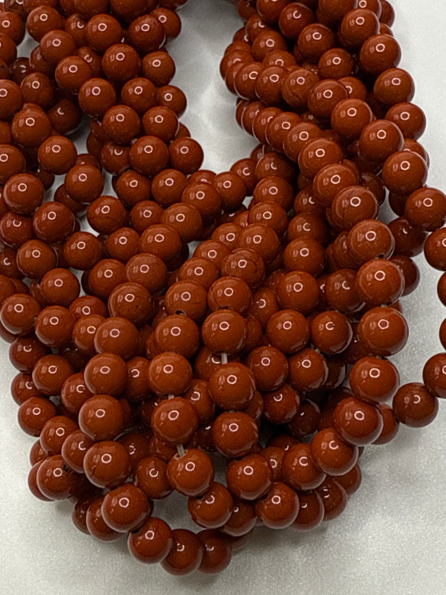 4mm Red Jasper Round Beads.