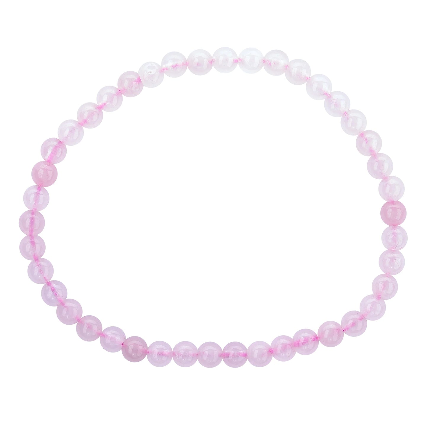 4mm Rose Quartz Stretch Bracelet.