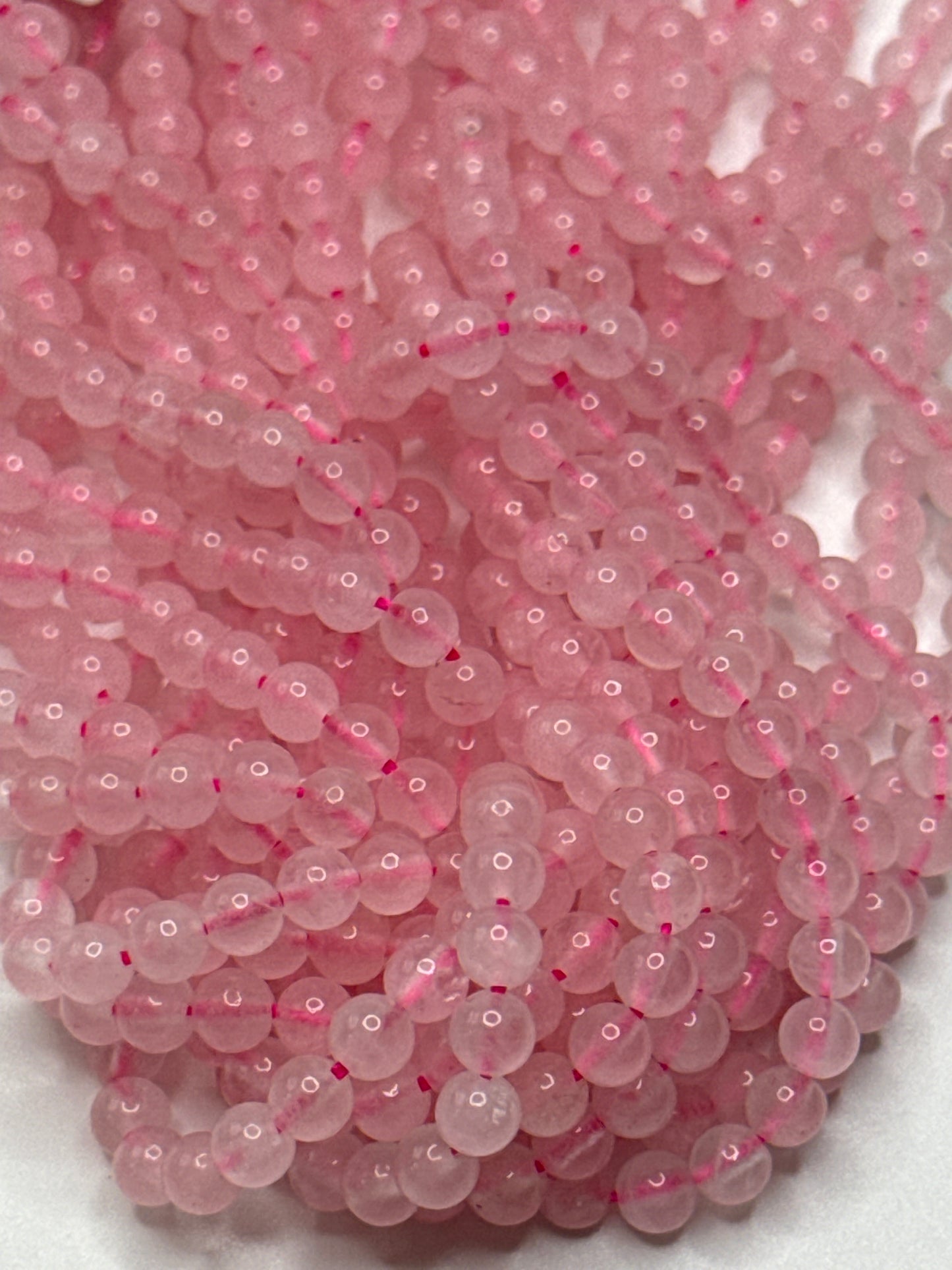4mm Rose Quartz Round Beads.