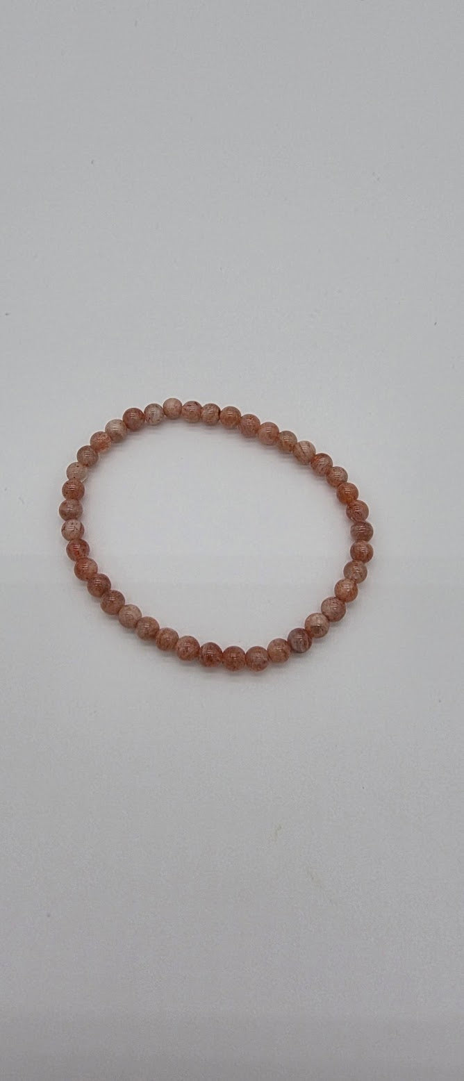 4mm Sunstone Stretch Bracelet.