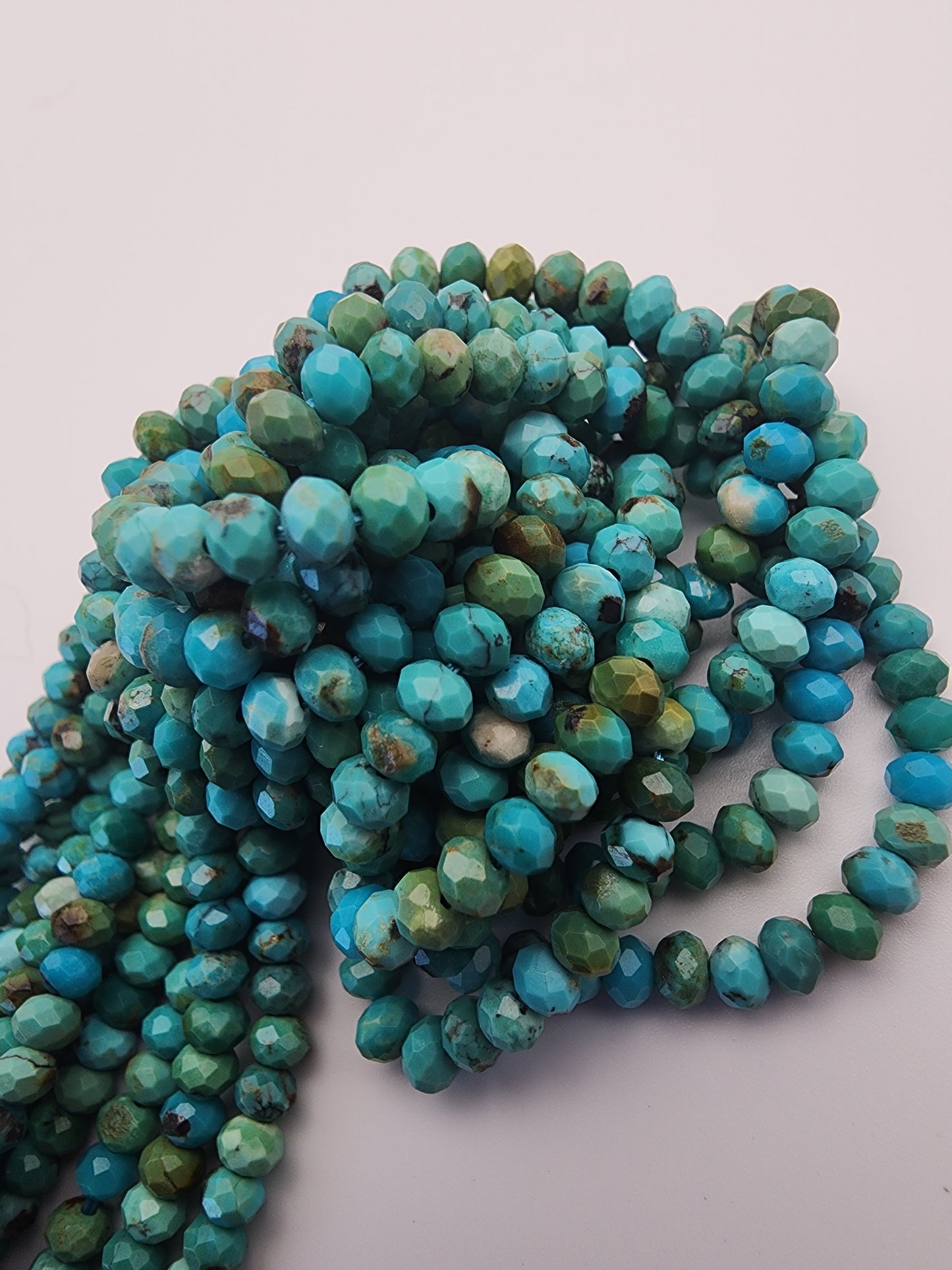4mm Turquoise Faceted Bead Strand.