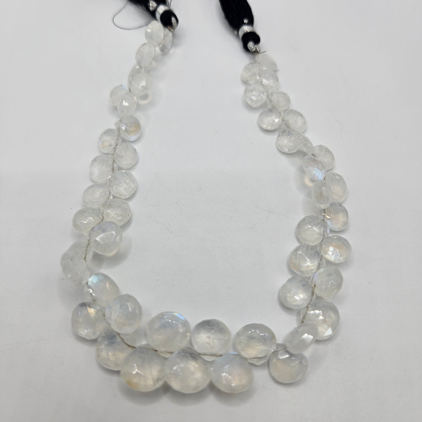 4x8mm Faceted Moonstone Top Drill Bead Strand.