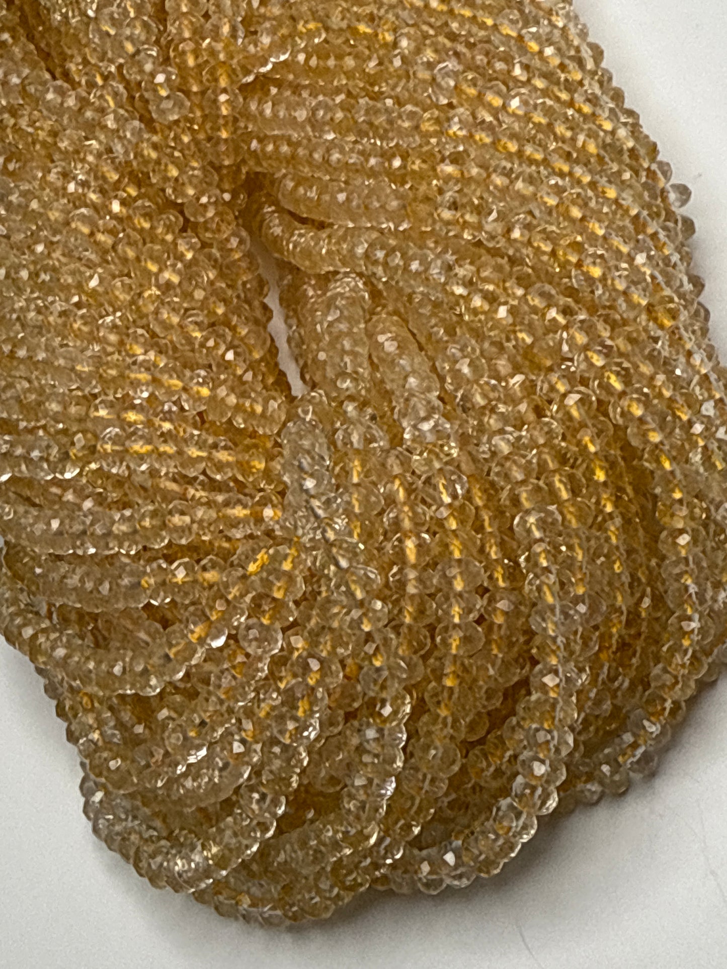 5mm Citrine Faceted Rondell.